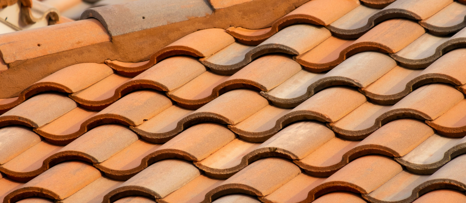 Close-up of roofing tiles