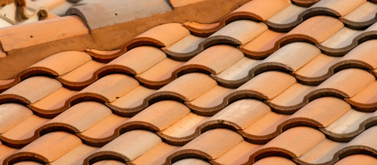Close-up of roofing tiles